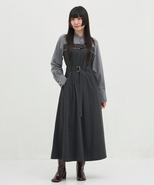 リメイクビスチェワンピース｜ウォッシャブル/防シワ/ストレッチ/抗