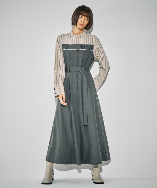 リメイクビスチェワンピース｜ウォッシャブル/防シワ/ストレッチ/抗