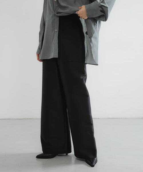 URBAN RESEARCH(アーバンリサーチ)の「new basic WOOL SILK WIDE PANTS(その他パンツ・レディース・ブラック・40/36/38)」の4枚目の写真