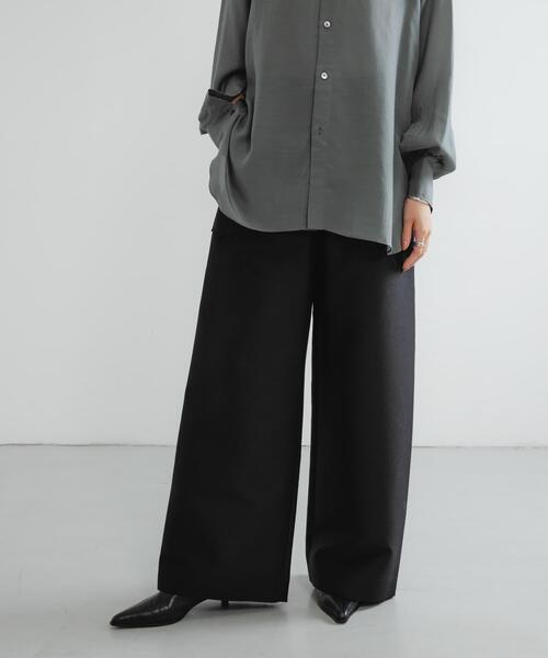 セール】new basic WOOL SILK WIDE PANTS（その他パンツ）｜URBAN