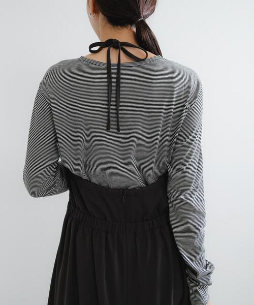 URBAN RESEARCH(アーバンリサーチ)の「ホルターネックキャミワンピース(ワンピース・レディース・チャコールグレー/ブラック・FREE)」の3枚目の写真