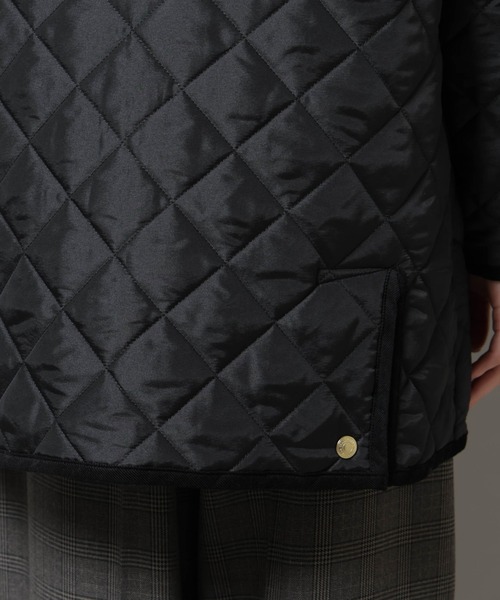 Traditional Weatherwear（トラディショナルウェザーウェア）の「Traditional Weatherwear/ARKLEY A-LINE MIDDLE（ノーカラーコート・レディース・ブラック・32/34）」の7枚目の写真