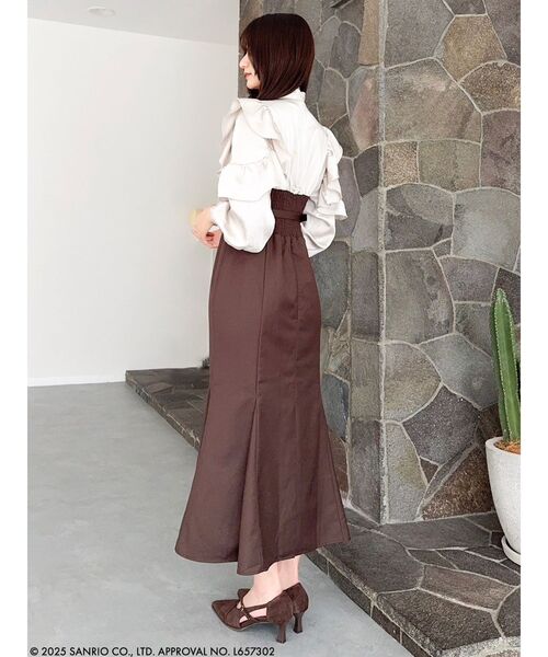 dazzlin(ダズリン)の「【RED BOUQUET × dazzlin】ボウタイコルセットワンピース(ロマリシュ)(ワンピース・レディース・ブラウン・SMALL/MEDIUM)」の5枚目の写真