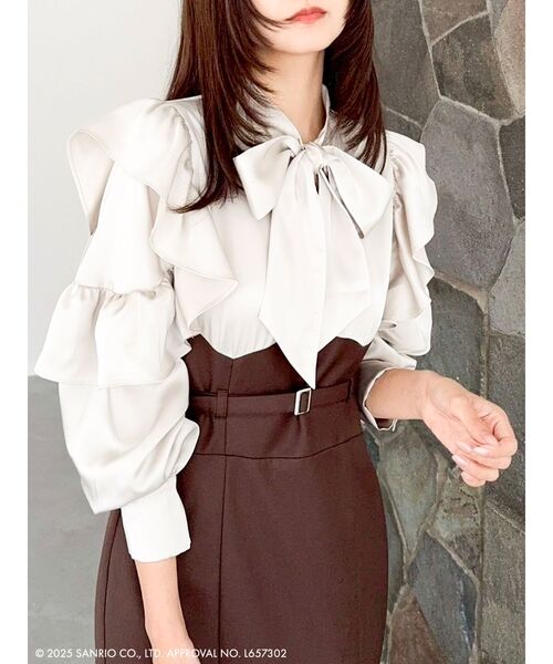 dazzlin(ダズリン)の「【RED BOUQUET × dazzlin】ボウタイコルセットワンピース(ロマリシュ)(ワンピース・レディース・ブラウン・SMALL/MEDIUM)」の8枚目の写真