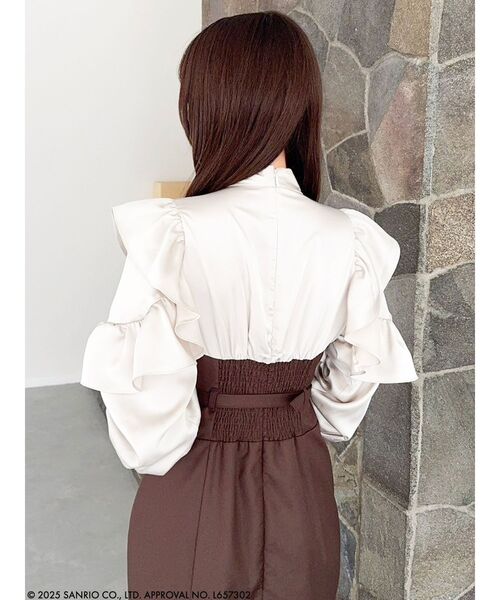 dazzlin(ダズリン)の「【RED BOUQUET × dazzlin】ボウタイコルセットワンピース(ロマリシュ)(ワンピース・レディース・ブラウン・SMALL/MEDIUM)」の10枚目の写真