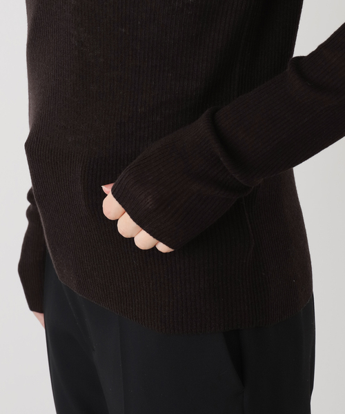 【美品✨】AP STUDIO シルク混　リブタートルニット　ブラック ウールシルクタートルネックニット（ニット/セーター）｜AP STUDIO