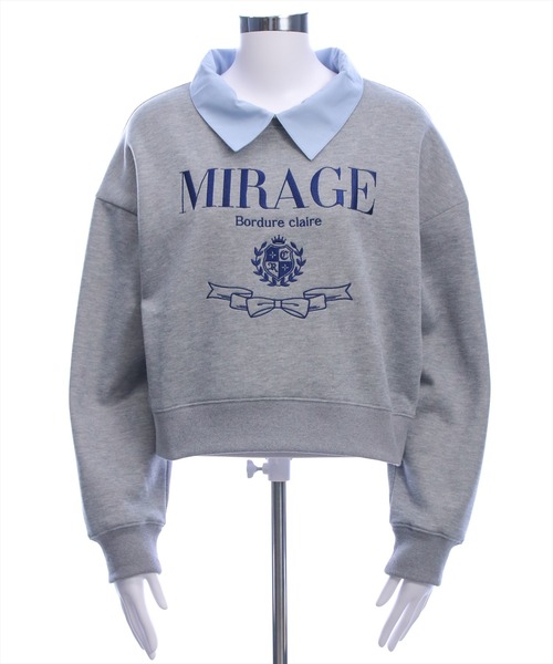 clear(クリア)の「襟付き刺繍ロゴスウェット≪再入荷≫(スウェット・レディース・ネイビー/グレー/オフホワイト・F)」の22枚目の写真