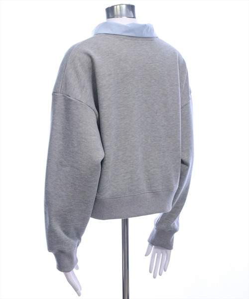 clear(クリア)の「襟付き刺繍ロゴスウェット≪再入荷≫(スウェット・レディース・ネイビー/グレー/オフホワイト・F)」の9枚目の写真