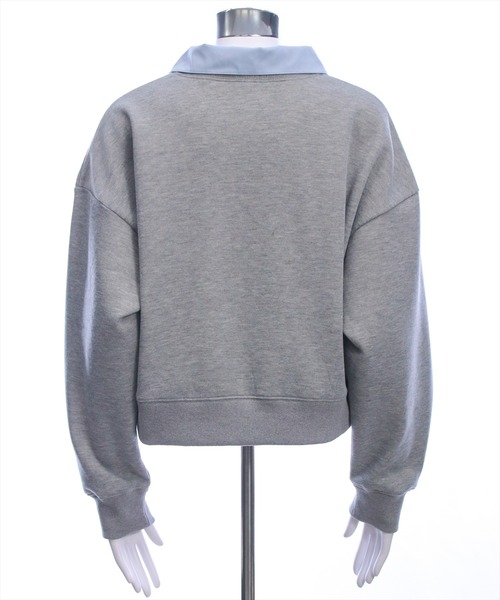clear(クリア)の「襟付き刺繍ロゴスウェット≪再入荷≫(スウェット・レディース・ネイビー/グレー/オフホワイト・F)」の10枚目の写真