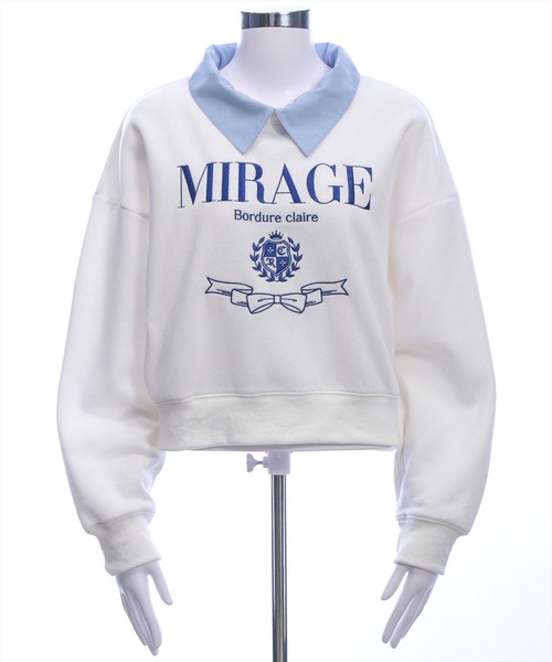 clear(クリア)の「襟付き刺繍ロゴスウェット≪再入荷≫(スウェット・レディース・ネイビー/グレー/オフホワイト・F)」の21枚目の写真