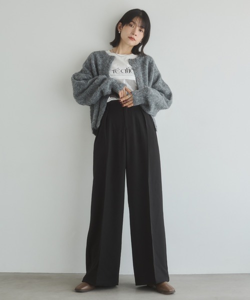 hunch(ハンチ)の「ポリツイル タックパンツ(その他パンツ・レディース・ブラック/グレー/カーキブラウン・FREE)」の9枚目の写真