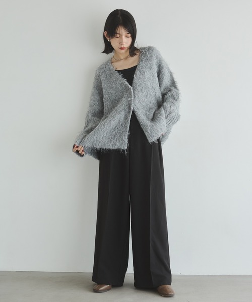 hunch(ハンチ)の「ポリツイル タックパンツ(その他パンツ・レディース・ブラック/グレー/カーキブラウン・FREE)」の12枚目の写真