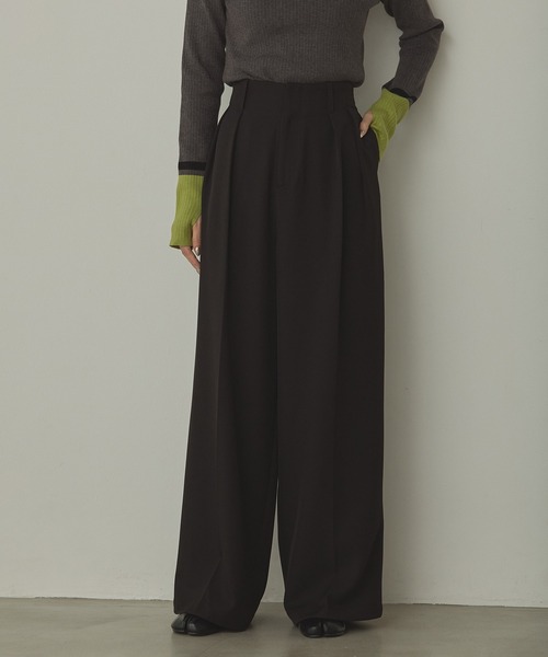 hunch(ハンチ)の「ポリツイル タックパンツ(その他パンツ・レディース・ブラック/グレー/カーキブラウン・FREE)」の17枚目の写真