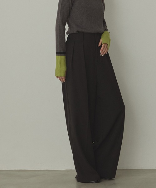 hunch(ハンチ)の「ポリツイル タックパンツ(その他パンツ・レディース・ブラック/グレー/カーキブラウン・FREE)」の18枚目の写真