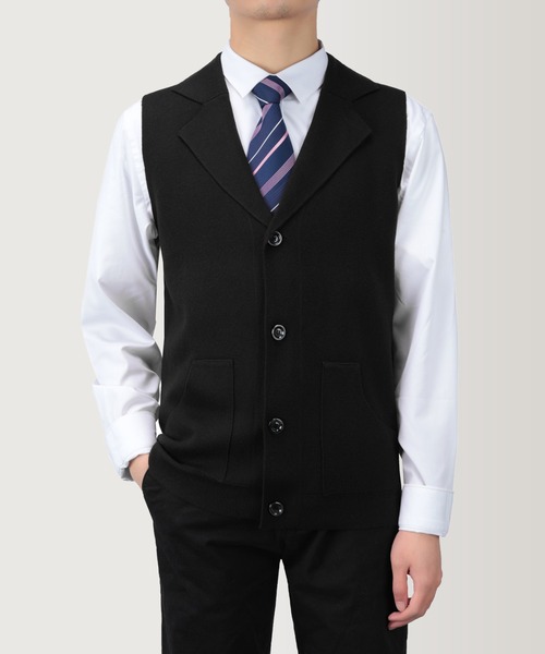 Cloudstyle(クラウドスタイル)の「【Cloudstyle】ニットベスト/襟付き(スーツベスト・メンズ・ブラック/ブラウン/グレー・XX-LARGE/MEDIUM/LARGE/X-LARGE)」の13枚目の写真