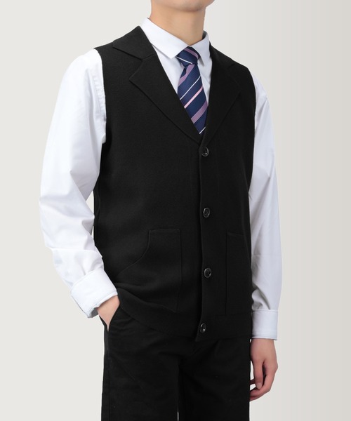 Cloudstyle(クラウドスタイル)の「【Cloudstyle】ニットベスト/襟付き(スーツベスト・メンズ・ブラック/ブラウン/グレー・XX-LARGE/MEDIUM/LARGE/X-LARGE)」の14枚目の写真