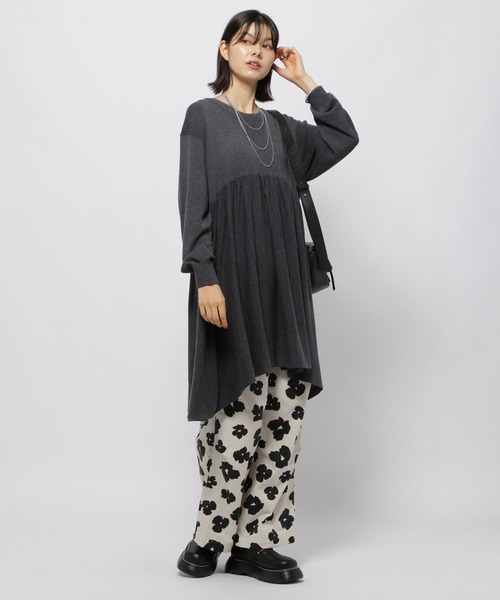 niko and...（ニコアンド）の「プリントコーデュロイパンツ（その他パンツ・レディース・チャコール/ダークグレー/ナチュラル/ブラウン/ホワイト/アイボリー/カモフラージュ・FREE）」の9枚目の写真