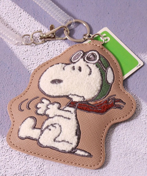 PEANUTS(ピーナッツ)の「(ACT)【PEANUTS】サガラ刺繍 フェイクレザー ダイカット パスケース(パスケース・レディース・ダークベージュ/サックスブルー/オフホワイト/グレー・ONE SIZE)」の15枚目の写真