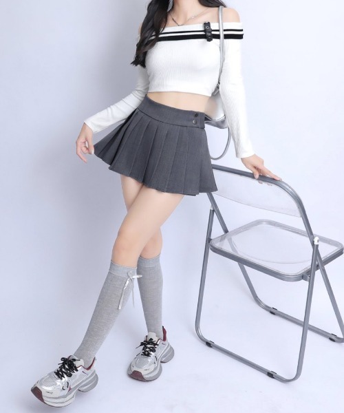 Riff(リフ)の「プリーツミニスカート(スカート・レディース・モカ/ブラック/グレー・S/M/L)」の22枚目の写真