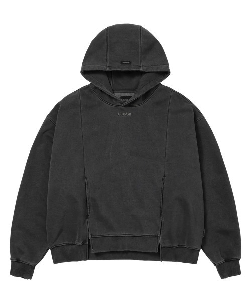 AJOBYAJO（アジョバイアジョ）の「AJOBYAJO/アジョバイアジョ/Twofold Washed Hoodie（パーカー・レディース・チャコールグレー・L/XL）」の6枚目の写真