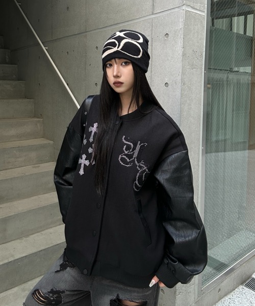 セール】Rhinestone Cross Studium Jacket（テーラードジャケット