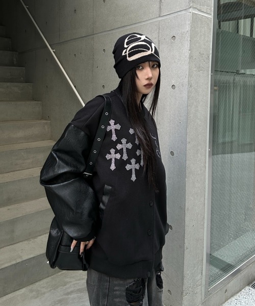 セール】Rhinestone Cross Studium Jacket（テーラードジャケット