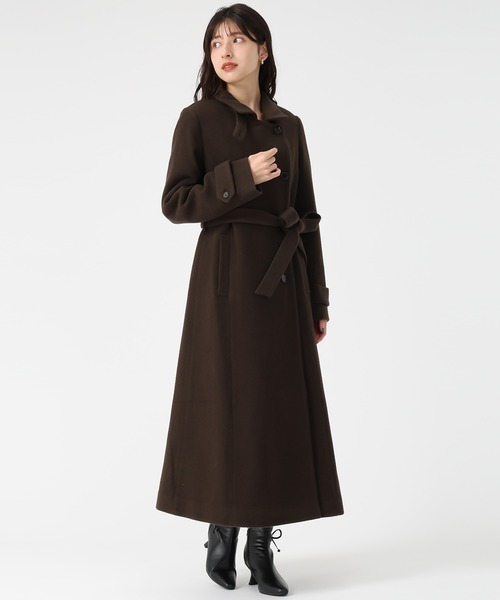 セール】2025秋冬新作 スタンドカラーロングコート（ステンカラー