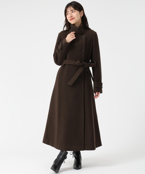 セール】2025秋冬新作 スタンドカラーロングコート（ステンカラー