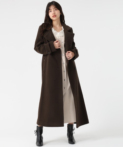 セール】2025秋冬新作 スタンドカラーロングコート（ステンカラー
