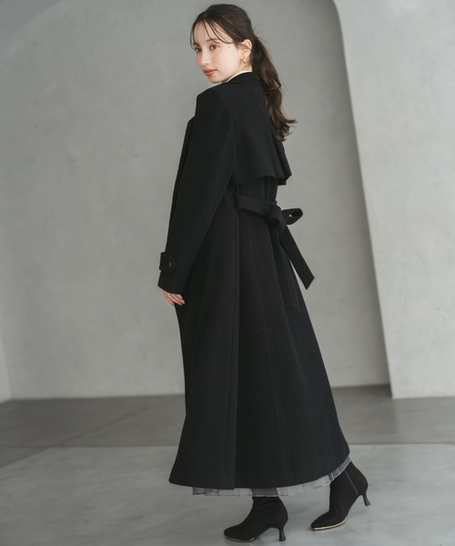 セール】2025秋冬新作 スタンドカラーロングコート（ステンカラー