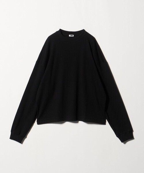 H BEAUTY&YOUTH UNITED ARROWS(エイチビューティーアンドユースユナイテッドアローズ)の「<H>SUVIN MIX テレコクルーネック ロングスリーブ(Tシャツ/カットソー・メンズ・グレー系/ブラック・S/M/L)」の1枚目の写真