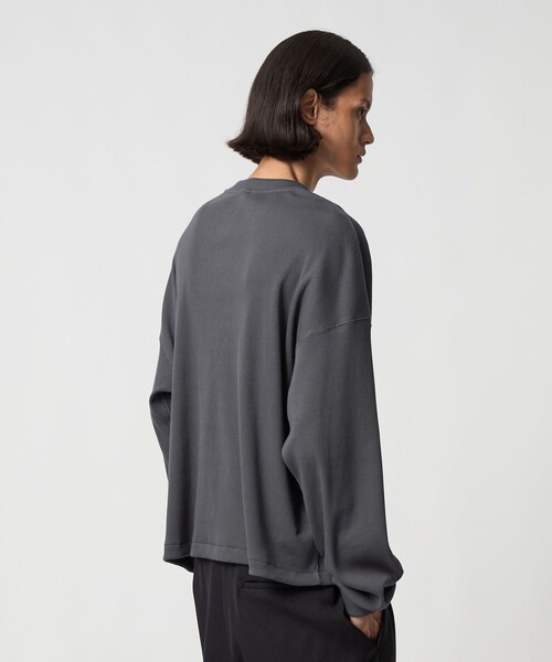 H BEAUTY&YOUTH UNITED ARROWS(エイチビューティーアンドユースユナイテッドアローズ)の「<H>SUVIN MIX テレコクルーネック ロングスリーブ(Tシャツ/カットソー・メンズ・グレー系/ブラック・S/M/L)」の15枚目の写真