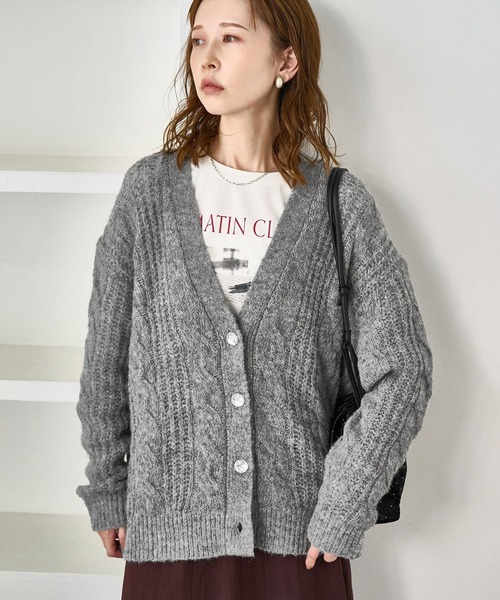 ROPE' PICNIC（ロペピクニック）の「ゆるケーブル編みVネックニット