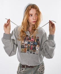 WISH FOR EVER(ウィッシュフォーエバー)のPIXEL MODEL DESIGN ZIP HOODIE / ピクセルモデルデザインジップフーディ(パーカー)