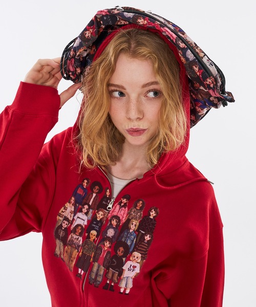 PIXEL MODEL DESIGN ZIP HOODIE / ピクセルモデルデザインジップ