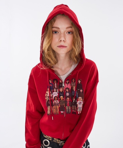 PIXEL MODEL DESIGN ZIP HOODIE / ピクセルモデルデザインジップ