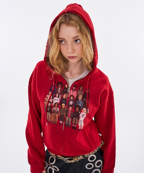 PIXEL MODEL DESIGN ZIP HOODIE / ピクセルモデルデザインジップ