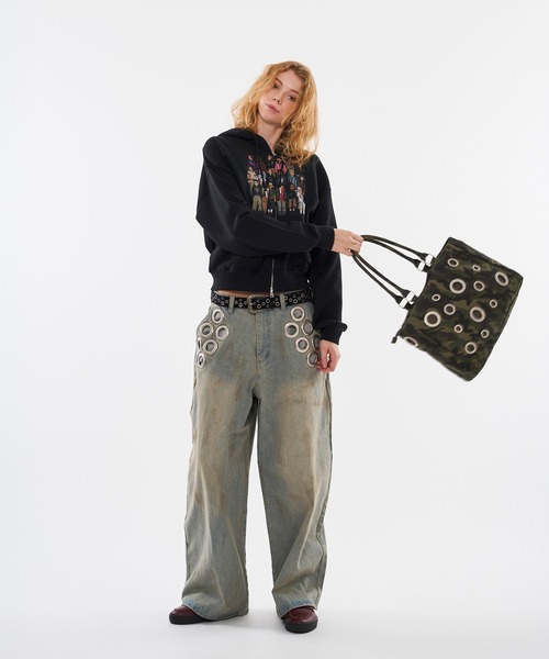 WISH FOR EVER（ウィッシュフォーエバー）の「PIXEL MODEL DESIGN ZIP HOODIE / ピクセルモデルデザインジップフーディ（パーカー・メンズ・レッド/グレー/ブラック・SMALL/MEDIUM/LARGE）」の12枚目の写真