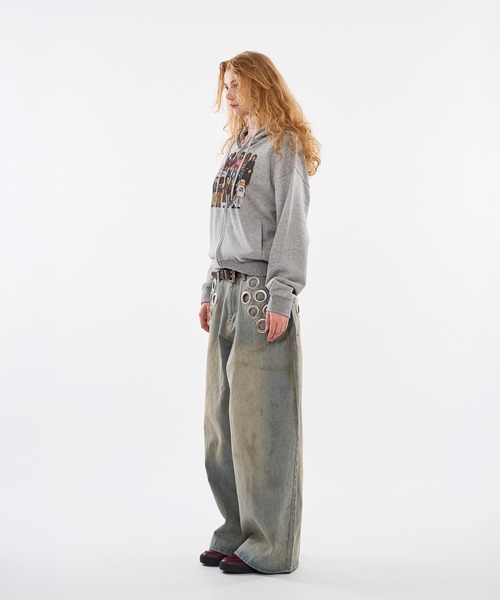 WISH FOR EVER（ウィッシュフォーエバー）の「PIXEL MODEL DESIGN ZIP HOODIE / ピクセルモデルデザインジップフーディ（パーカー・メンズ・レッド/グレー/ブラック・SMALL/MEDIUM/LARGE）」の22枚目の写真