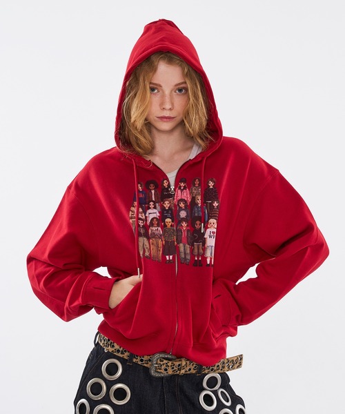 PIXEL MODEL DESIGN ZIP HOODIE / ピクセルモデルデザインジップ