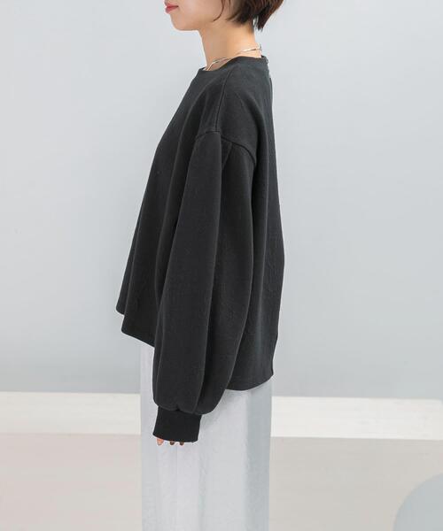 URBAN RESEARCH ROSSO WOMEN（アーバンリサーチ　ロッソ）の「タックスリーブジャガードスウェット（スウェット・レディース・ブラック/ホワイト・FREE）」の11枚目の写真