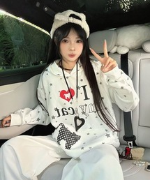 Ressaca（レサーカ）の「オーバーサイズI LOVE MY CATスウェットパーカー（パーカー）」