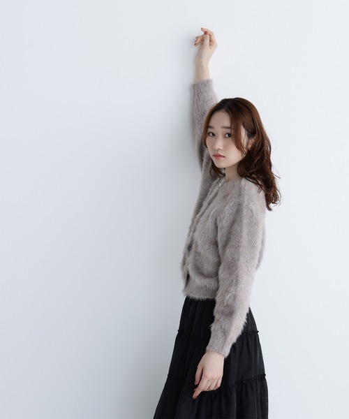 ◇【白宮みずほさんコラボカラー：ピンク】デザインボタンラメシャギー