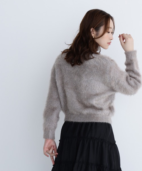 NATURAL BEAUTY BASIC(ナチュラルビューティーベーシック)の「◇【白宮みずほさんコラボカラー:ピンク】デザインボタンラメシャギーカーディガン(カーディガン/ボレロ・レディース・ライトグリーン/オフホワイト/グレイッシュベージュ/ピンク・FREE)」の19枚目の写真