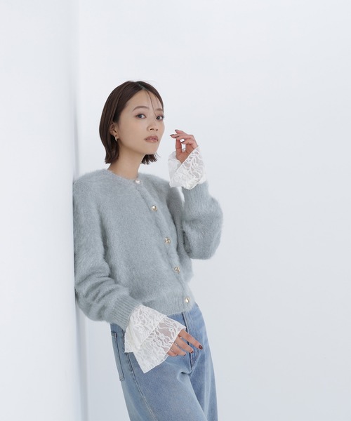 ◇【白宮みずほさんコラボカラー：ピンク】デザインボタンラメシャギー