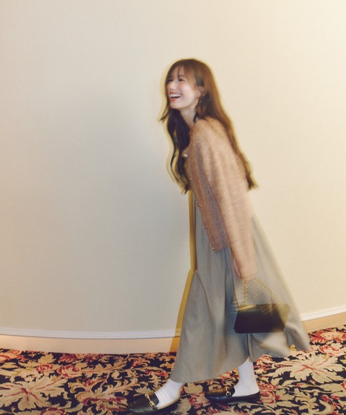 ◇【白宮みずほさんコラボカラー：ピンク】デザインボタンラメシャギー