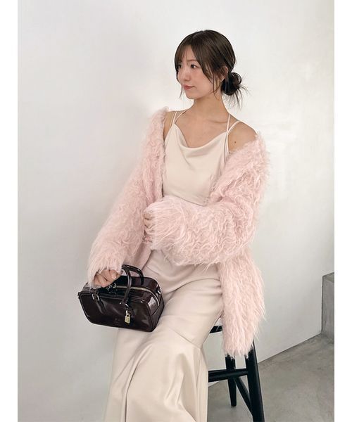 SNIDEL（スナイデル）の「シャギーカーディガン（カーディガン/ボレロ・レディース・アイボリー/ライトピンク/ネイビー・F）」の16枚目の写真