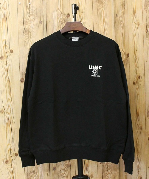 AVIREX(アヴィレックス)の「USMC BULLDOG CREWNECK SWEAT(スウェット・メンズ・ブラック・M/L/XL/XXL)」の2枚目の写真