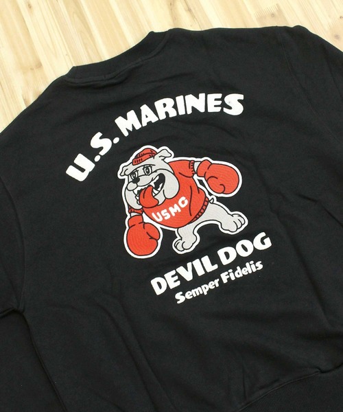 AVIREX(アヴィレックス)の「USMC BULLDOG CREWNECK SWEAT(スウェット・メンズ・ブラック・M/L/XL/XXL)」の12枚目の写真