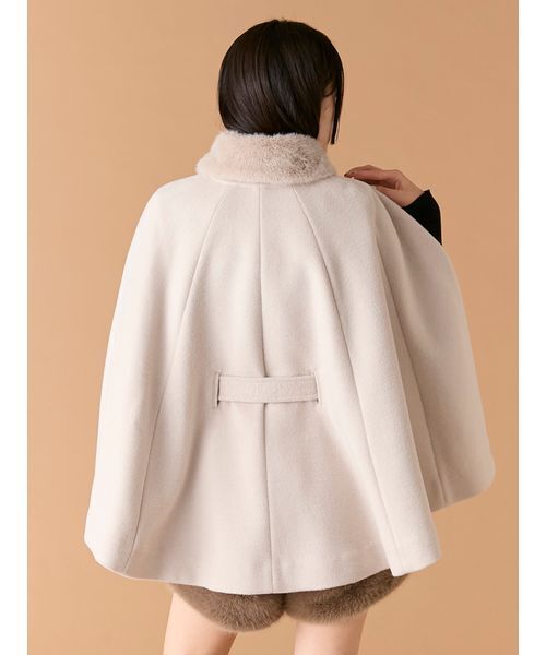 ファー付き3wayケープコート（その他アウター）｜LILY BROWN（リリー